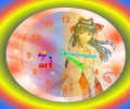 7art Anime Clock ScreenSaver Скриншот 0