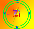 7art Orange Clock ScreenSaver Скриншот 0
