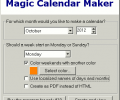 Magic Calendar Maker Скриншот 0
