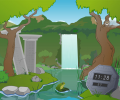 7art Waterfall Clock ScreenSaver Скриншот 0