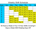 10 Hour Schedules for 6 Days a Week Скриншот 0