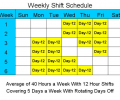 12 Hour Schedules for 5 Days a Week Скриншот 0