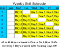 8 Hour Shift Schedules for 6 Days a Week Скриншот 0