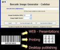 Codabar barcode prime image generator Скриншот 0