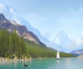 Mountain Lake - 3D Screen Saver Скриншот 0
