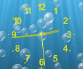 Underwater Clock Bubbles Screensaver Скриншот 0