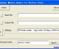 Free Windows Media Audio to Vorbis Fast Скриншот 0