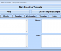 Excel Weekly Meal Planner Template Software Скриншот 0