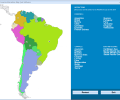 South America Interactive Map Quiz Software Скриншот 0