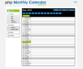 PHP Monthly Calendar Скриншот 0
