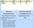 Birthday Reminder Software Скриншот 0